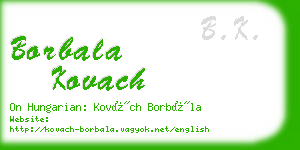 borbala kovach business card